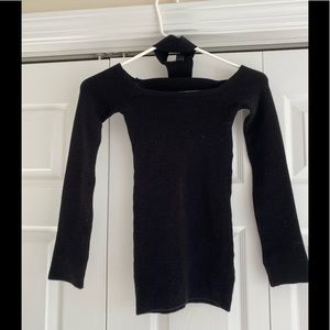 Black long sleeve shirt with choker